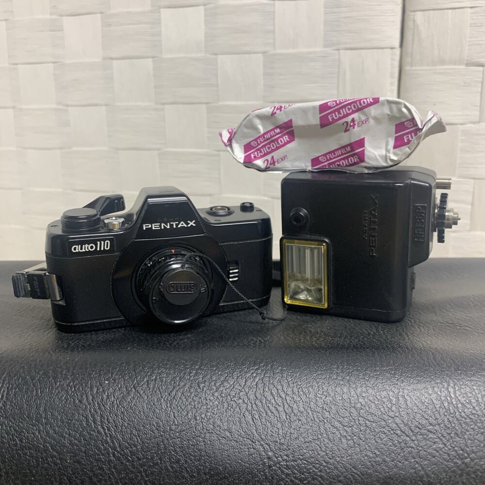 Asahi Pentax Auto 110 w/ 110 Film-Non Working Flash Included-Tested